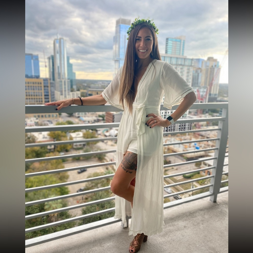 Showpo white romper/dress